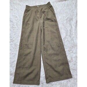 Halara Tan Wide Leg Corduroy Pull On Lined Pants Size Medium 28x26 Petite